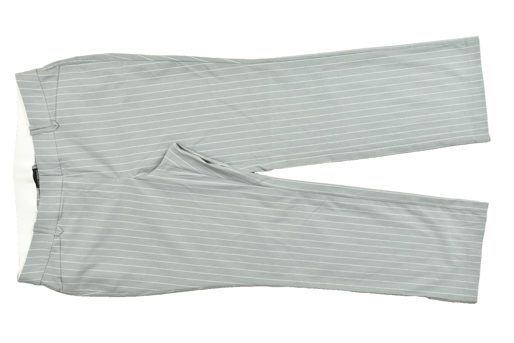 Lane Bryant Women Size 18 Gray Pinstripe Straight Leg Dress Pants Wide Elastic W